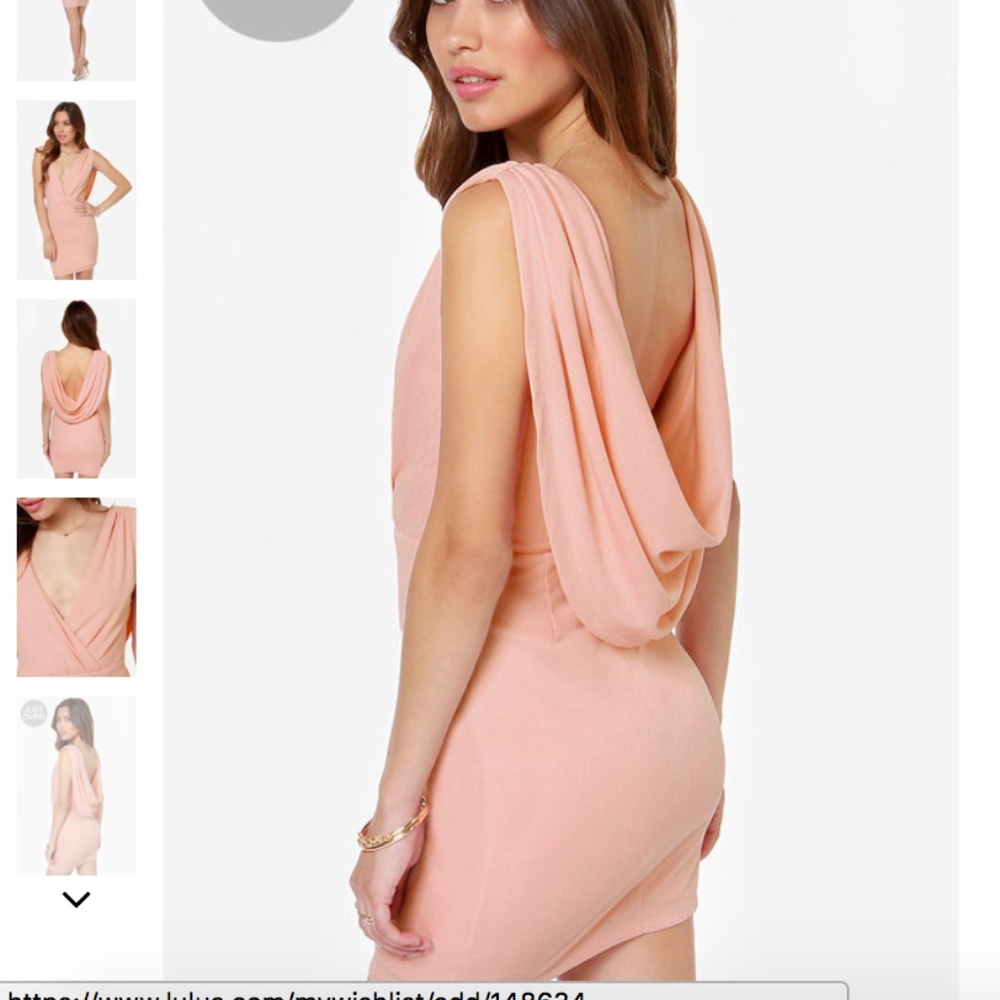 Lulus Swank You Very Much Backless Peach Dress